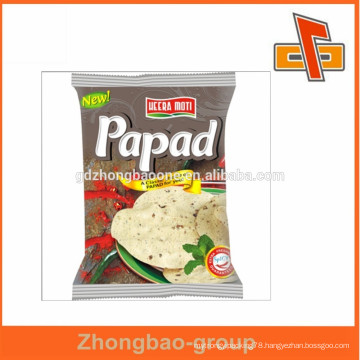 Free sample hot sale plastic heat sealable snack food bags in guangzhou